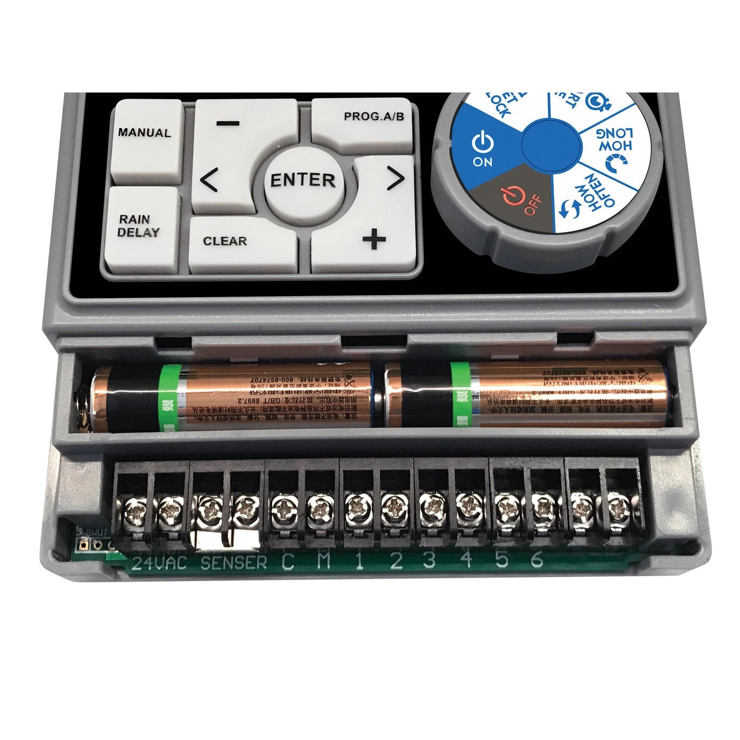 Programador de rega Aqua Control de 4 zonas