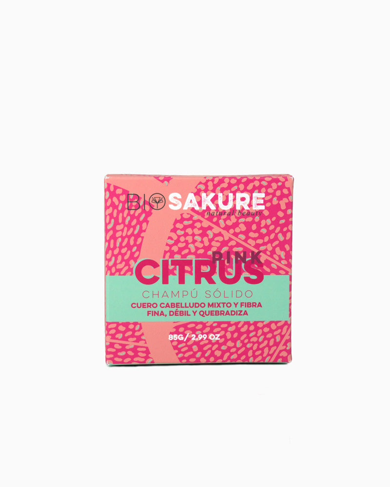 Pink Citrus - Champú Sólido Para Cuero Cabelludo Normal, Pelo Fino 85 G Bio Sakure_2