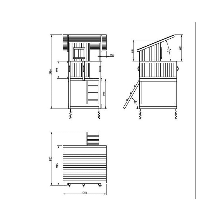 Parque Infantil Masgames Beach Hut L Con Columpio Doble._3