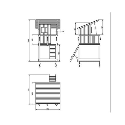 Parque Infantil Masgames Beach Hut L Con Columpio Individual._1