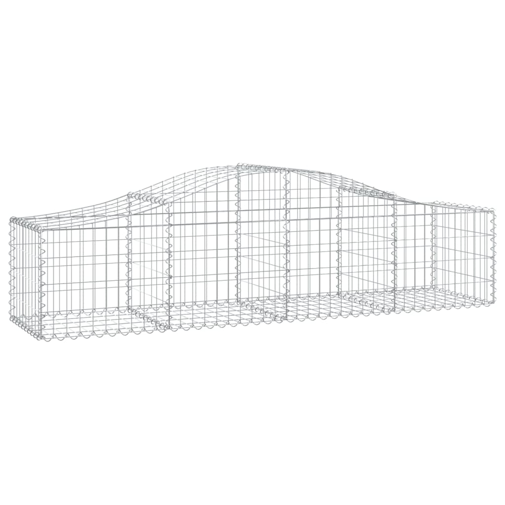 Cestas De Gaviones 14 Uds Forma De Arco Hierro 200x50x40/60 Cm_2