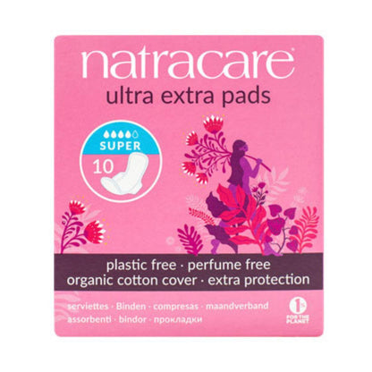 Compresas super con alas ultra extra bio Natracare 10 unidades