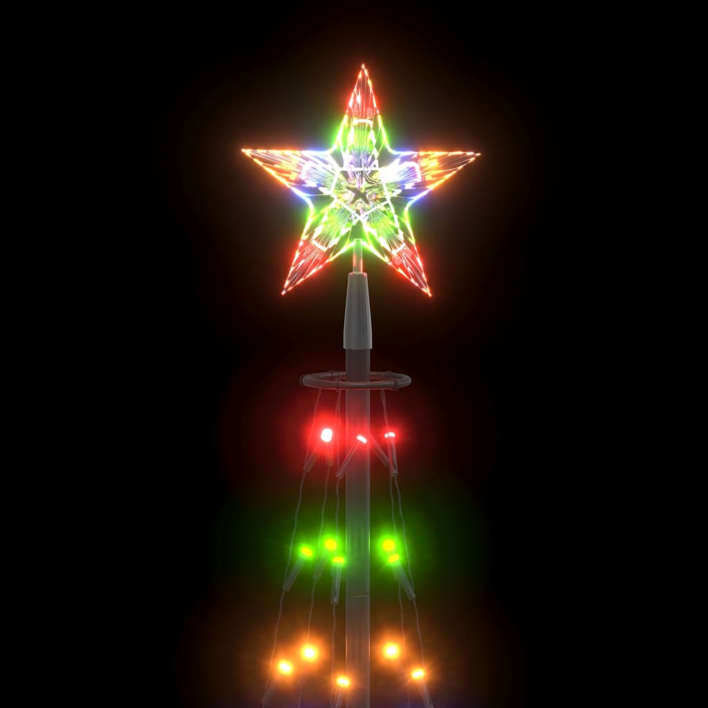 Árbol Cono De Navidad 84 Leds Decoración Colores 50x150 Cm / Vetonek_5
