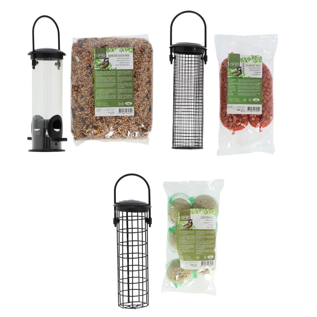 Esschert Design Juego Completo De Comederos Para Pájaros 3 Piezas S_1