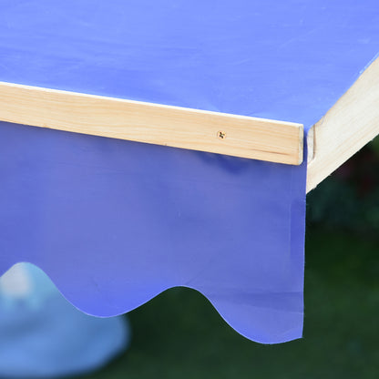 Outsunny Arenero De Madera Para Niños Con Techo Ajustable 120x120x120cm_3