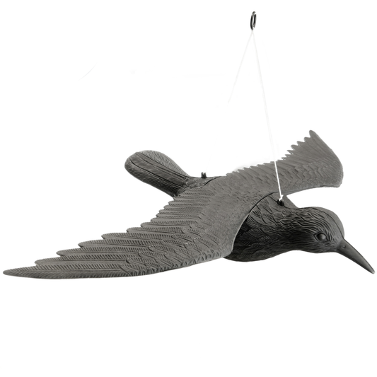 Ahuyentador De Aves Tipo Estatua Cuervo Volador 58 X 42 Cm_0