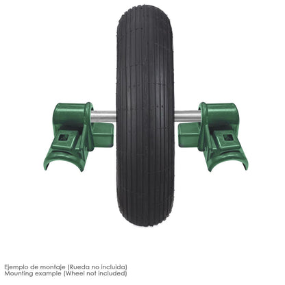 Cojinete Plastico Para Carretilla Obra Amarilla 1 Agujero (juego De 2 Piezas)