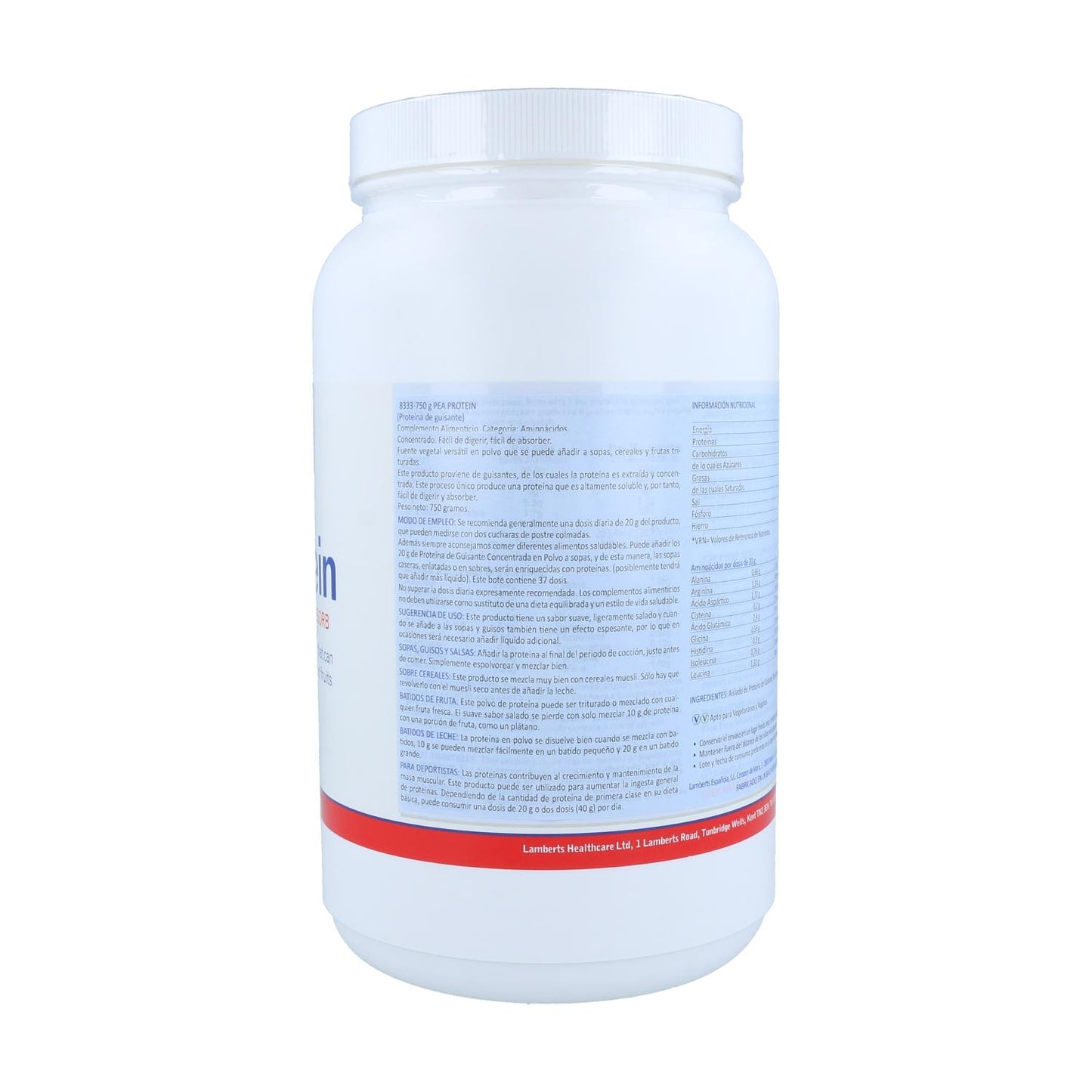 Proteína de ervilha Lamberts, 750 g