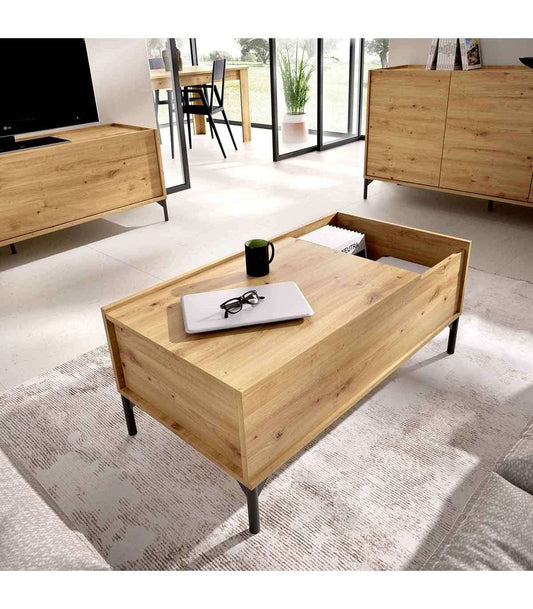 Mesa De Centro Elevable Cazalilla En Nordic, 41 Cm(alto)99 Cm(ancho)60 Cm(largo)_0