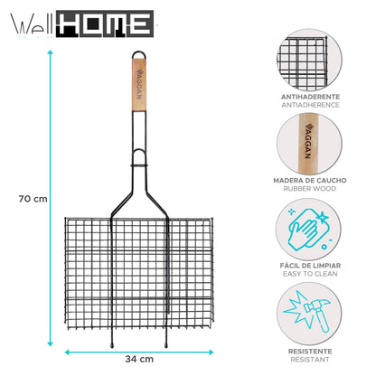 Well Home - Parrilla Para Hamburguesas Negra Antiadherente_1