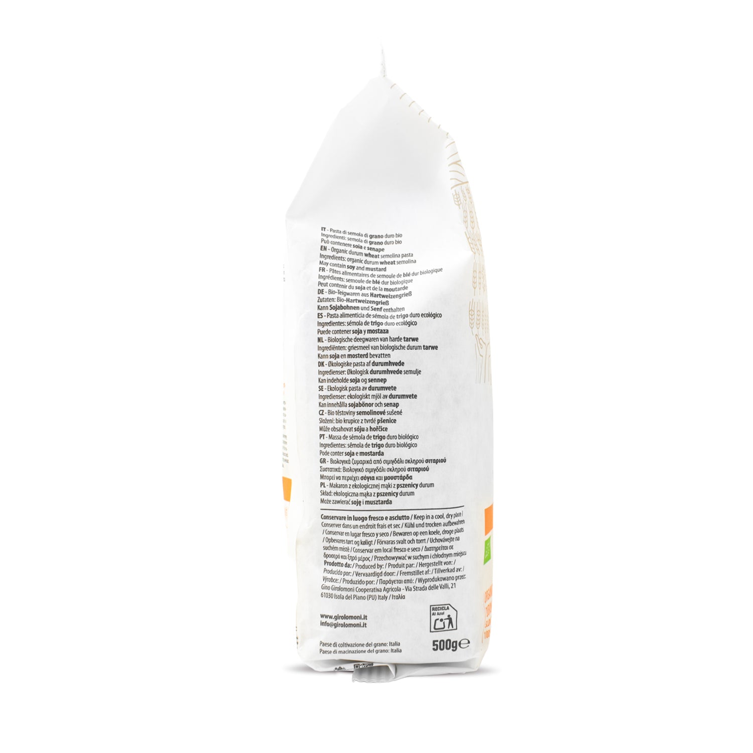 Fideos finos de trigo bio Girolomoni 500g