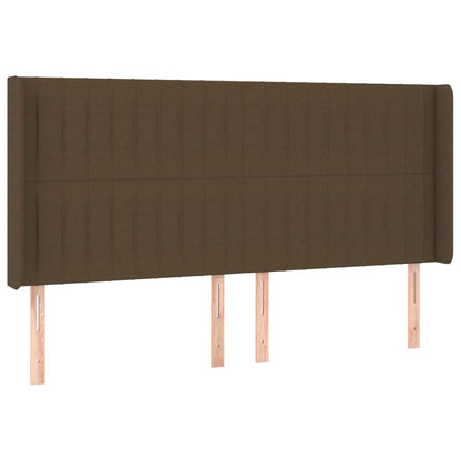 Cama Box Spring Colchón Luces Led Tela Marrón Oscuro 200x200 Cm / Vetonek_2
