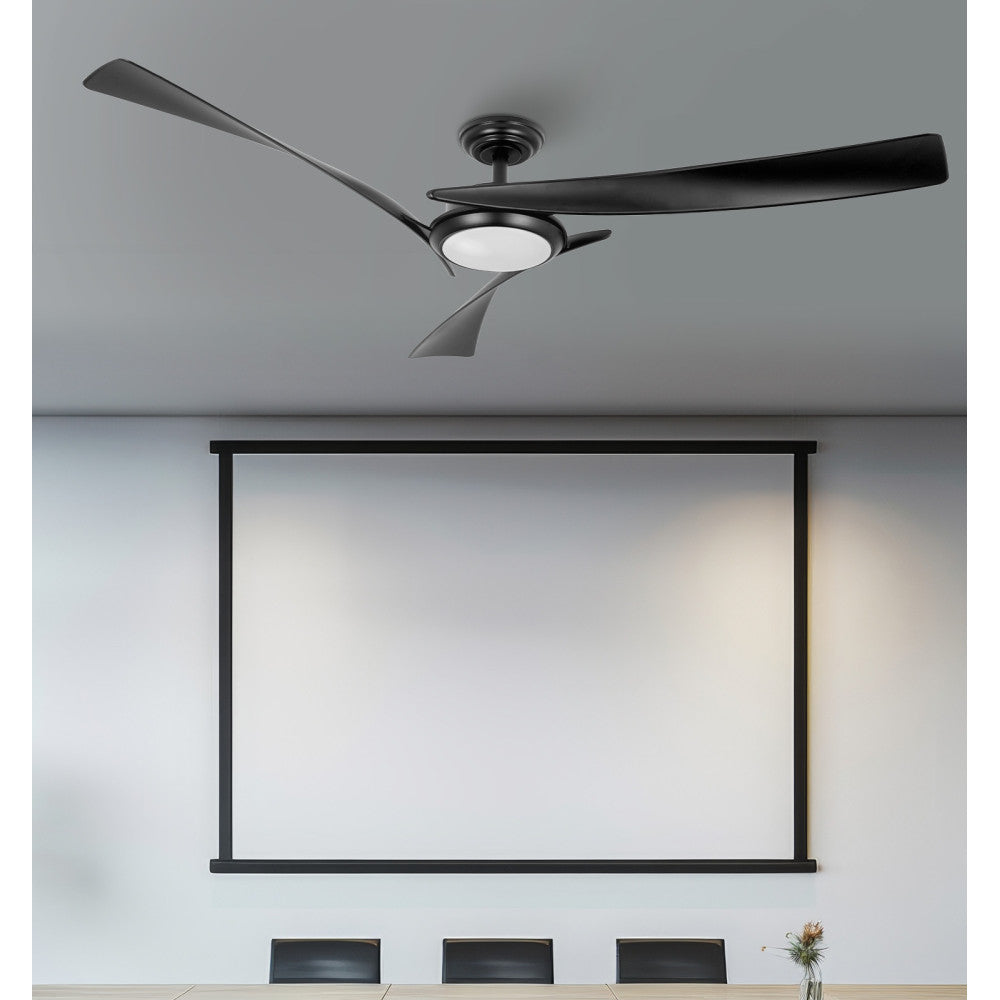 Ventilador Dc Genil 24w Negro 3aspas 6vel 132d 2424lm 3000-4000-6500k Remoto+temporizador+memoria_2