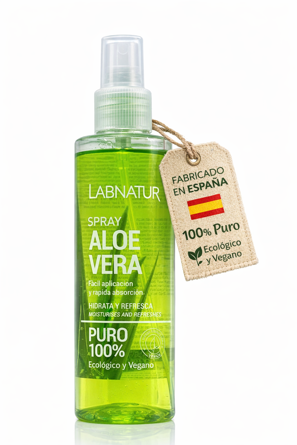 Spray de Aloe Vera 100 % Puro Labnatur 250 ml | Ecológico y Vegano | Hidrata, Calma y Refresca_0