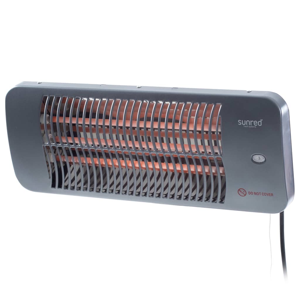 Sunred Calefactor De Pared Para Patio Lugo Cuarzo Gris 2000 W_0