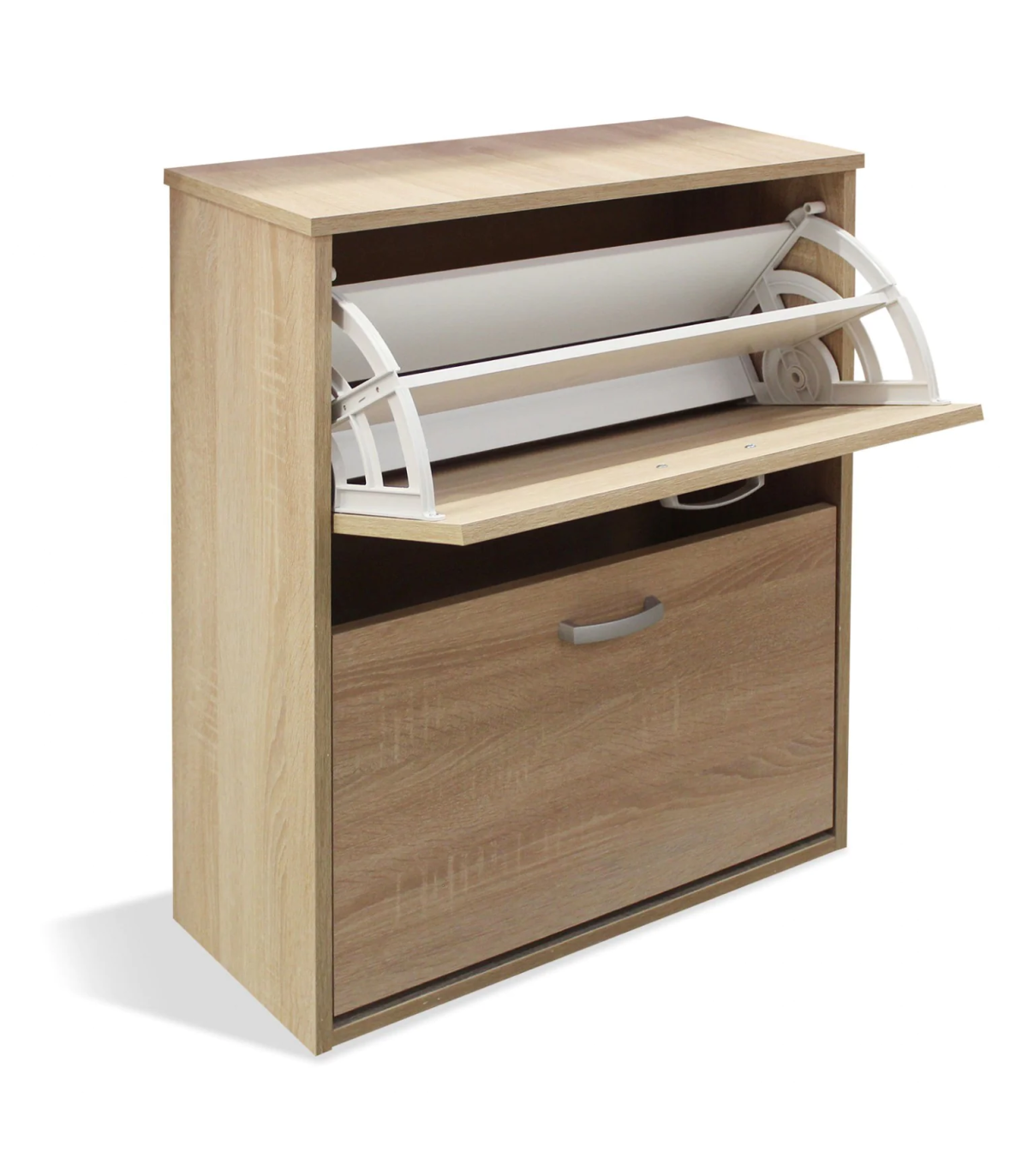 Mueble Zapatero Eco De 2 Puertas Acabado Roble Cambrian, 61 Cm(ancho) 74 Cm(altura) 25 Cm(_5