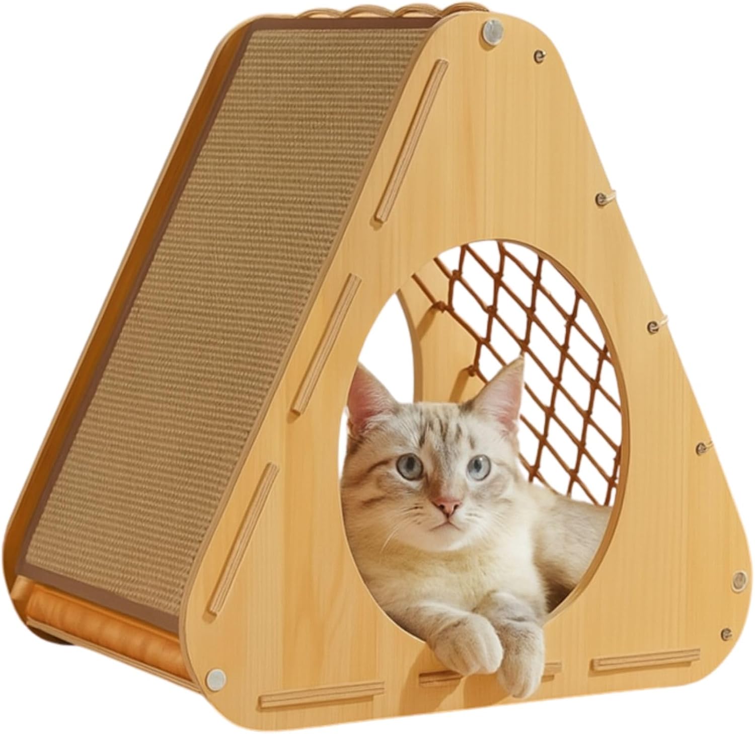 Casa Para Gatos Aurea Con Rascador De Sisal Y Refugio De Descanso Althea Living 66x52x55cm_1