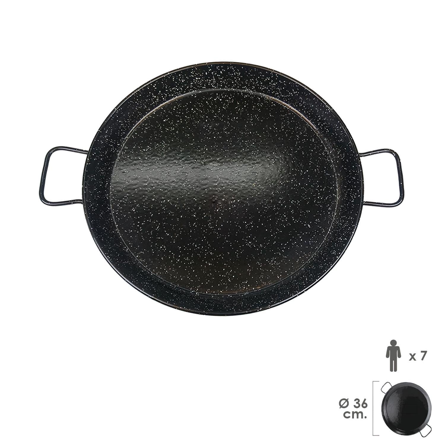 Paellera Valenciana esmaltada 7 personas 36 cm_2