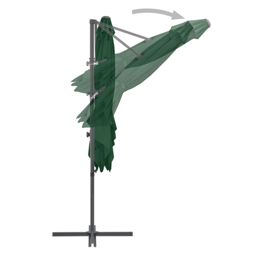 Vidaxl Sombrilla Jardín Voladiza Palo De Acero Verde 250x250 Cm_4