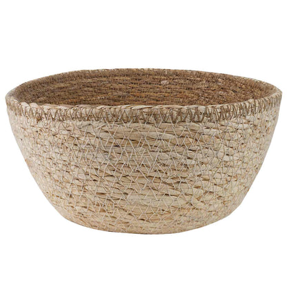 Maceta Con Asas Blanco Ø 22 X 20 Cm 100% Hierba Marina_2