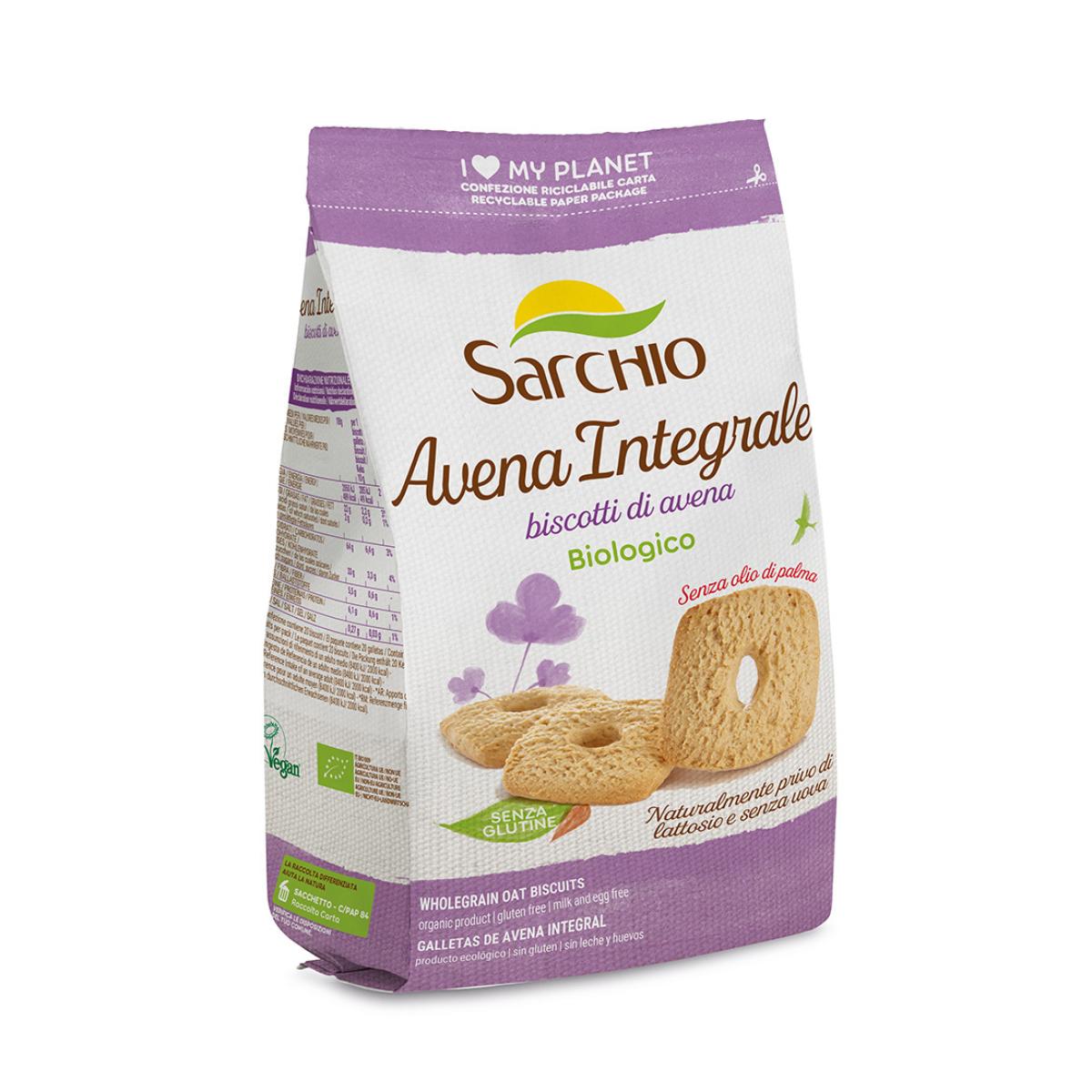 Bolachas de aveia integral BIO Sarchio 200 g