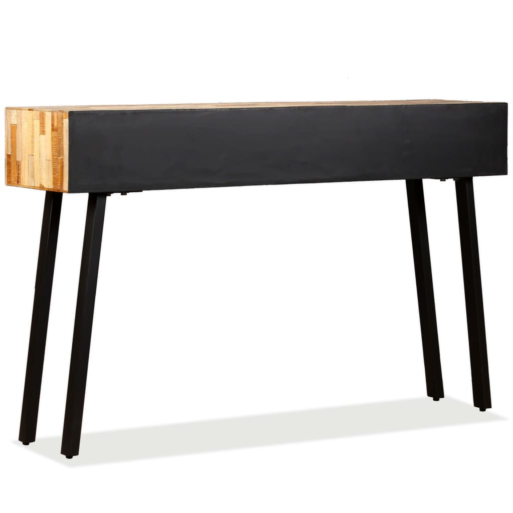 Mesa Consola De Teca Maciza Reciclada 120x30x76 Cm_2
