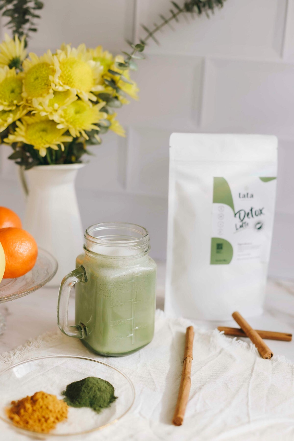 Bebida Detox Latte - Mezcla de Clorella, Spirulina y Matcha 100 gr_1