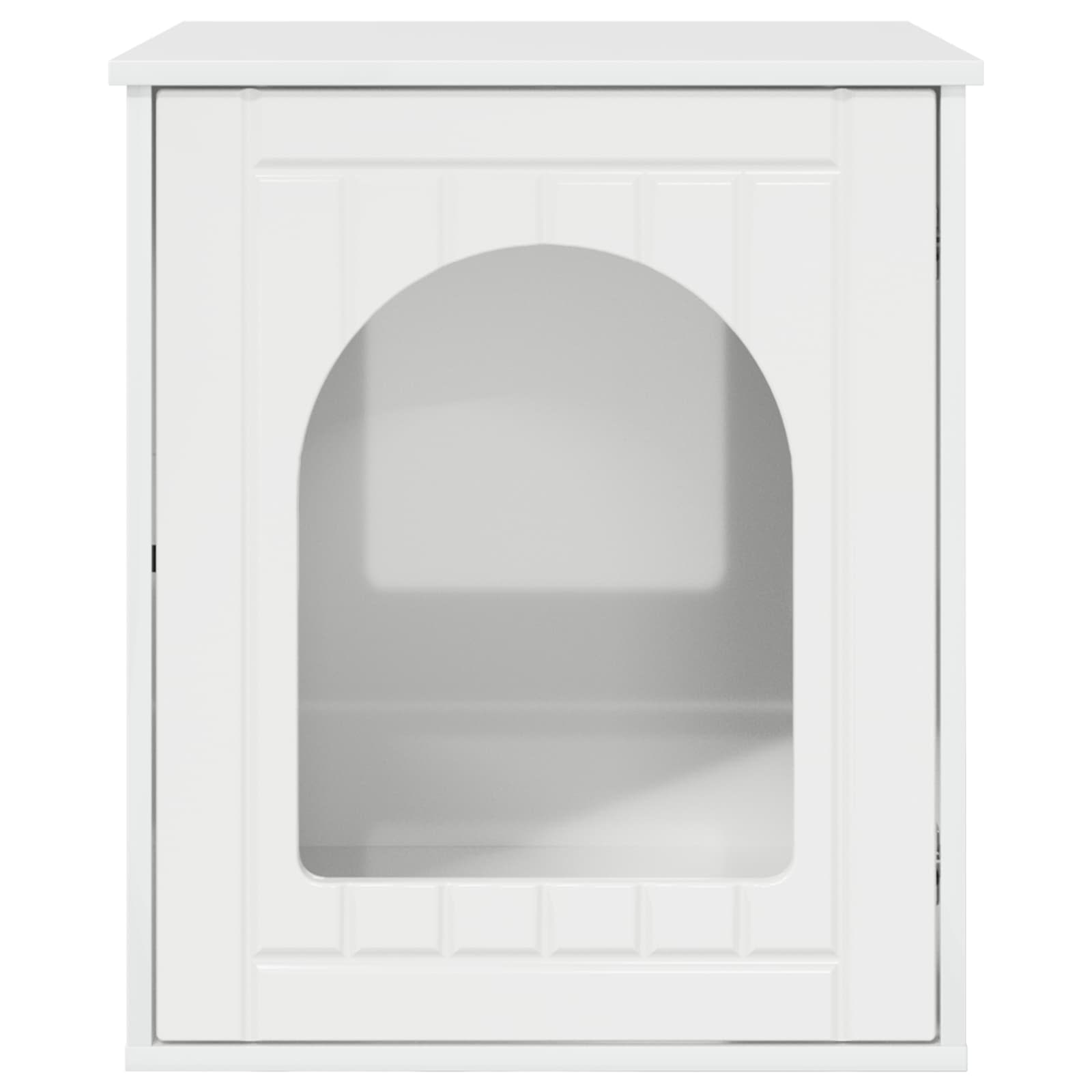 Casa Para Gatos Brillante 53 X 52 X 62 Cm Madera De Ingeniería_5