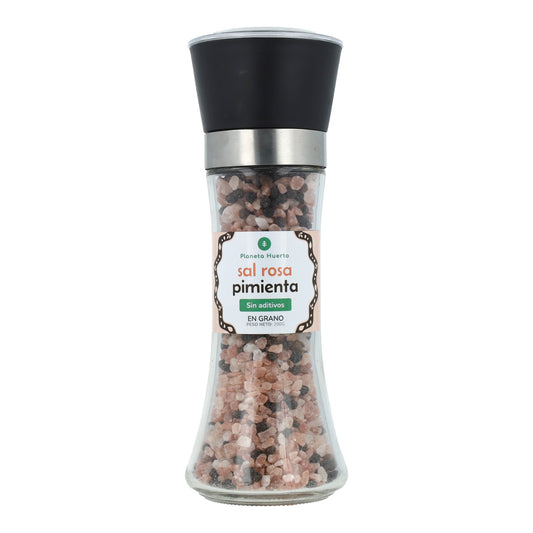 Moinho de sal rosa com pimenta preta Bio ECO Planeta Huerto 200g