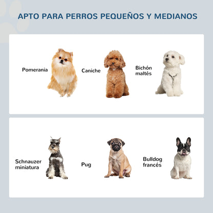 Pawhut Comedero Elevado Para Perros De Acero Inoxidable 44x24x15 Cm Marrón_5