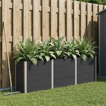 Arriate Elevado Negro 300 X 50 X 91 Cm Wpc Y Aluminio_1