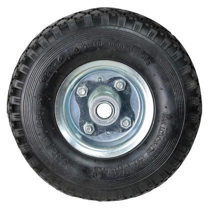 Rueda Carretilla Sacos Neumática Llanta Galvanizada Eje Descentrado Ø 20 Mm.