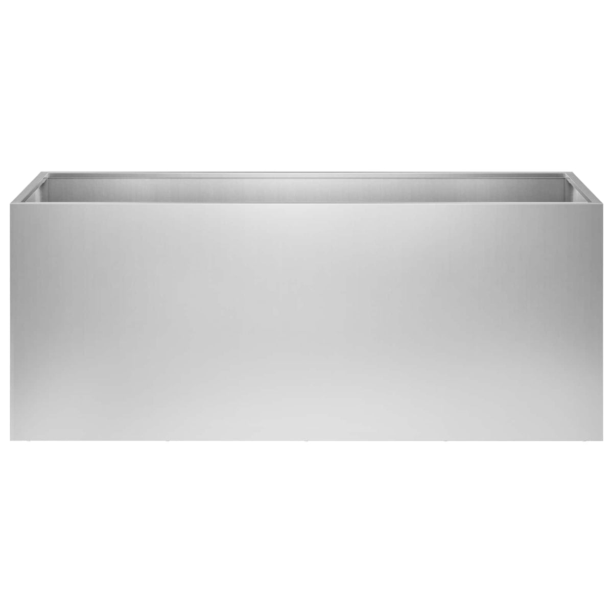 Macetero De Jardín Plateado 80 X 40 X 40 Cm Acero Galvanizado_2