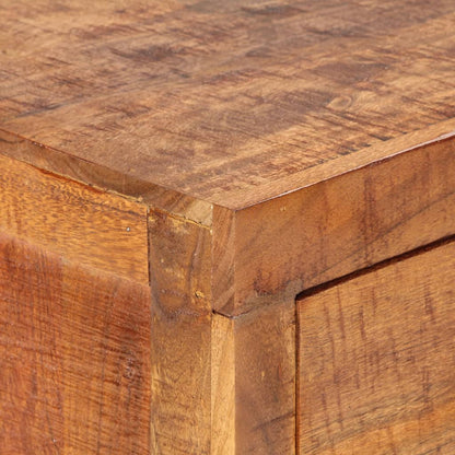 Mesa Consola Madera Maciza De Acacia Rugosa 120x32x80 Cm_4