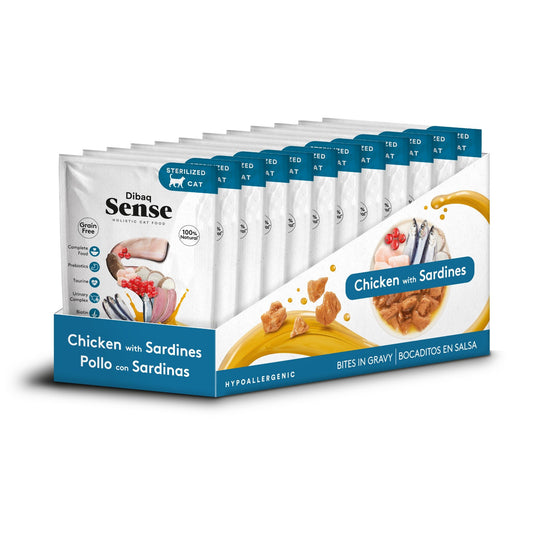 Dibaq Sense Bites Pollo Con Sardinas, 12 Unidades X 100gr_0