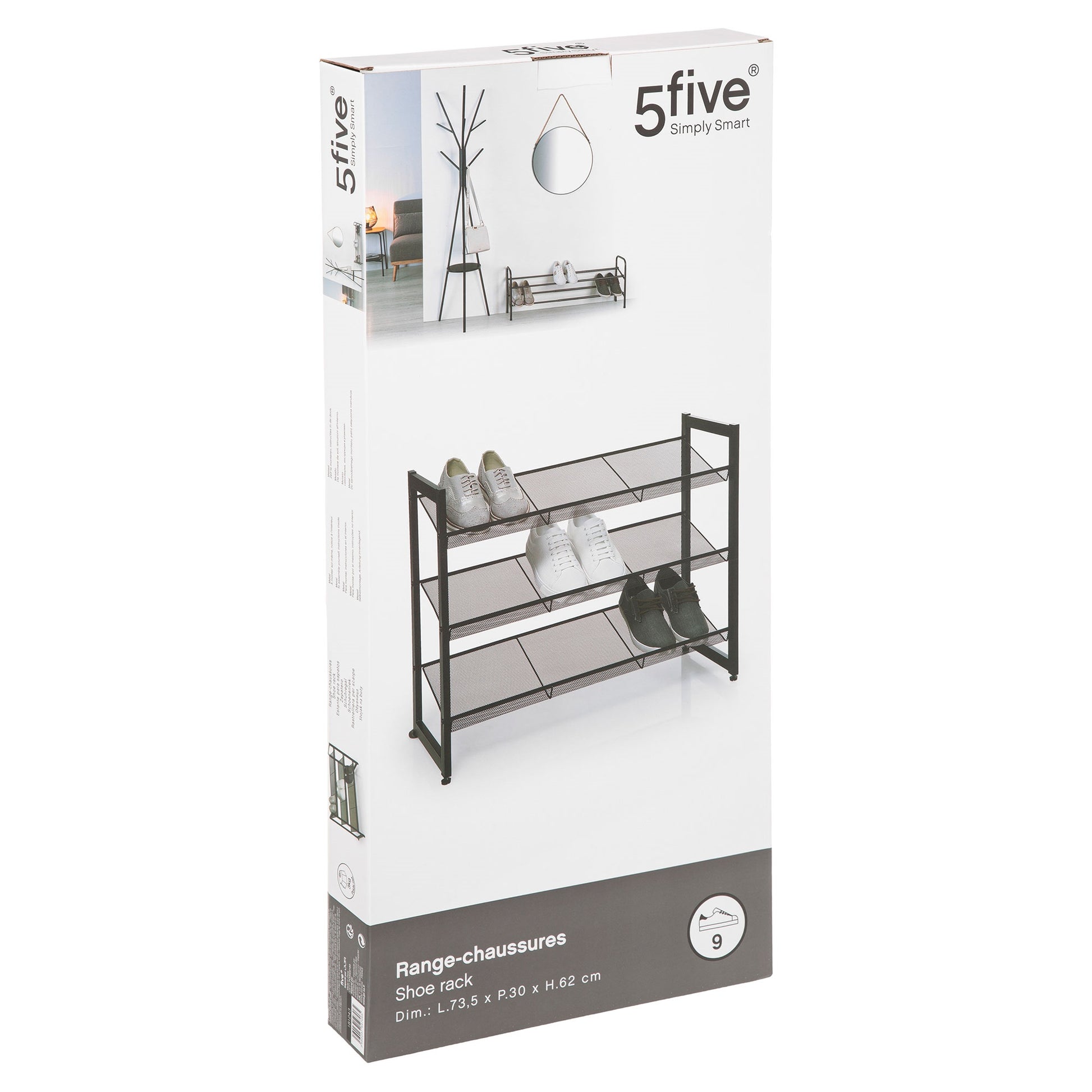 Zapatero Metálico Para 9 Pares