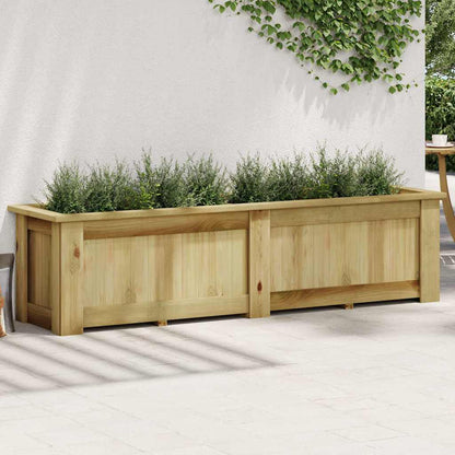Arriate De Madera De Pino Impregnada 196x50x50 Cm_0