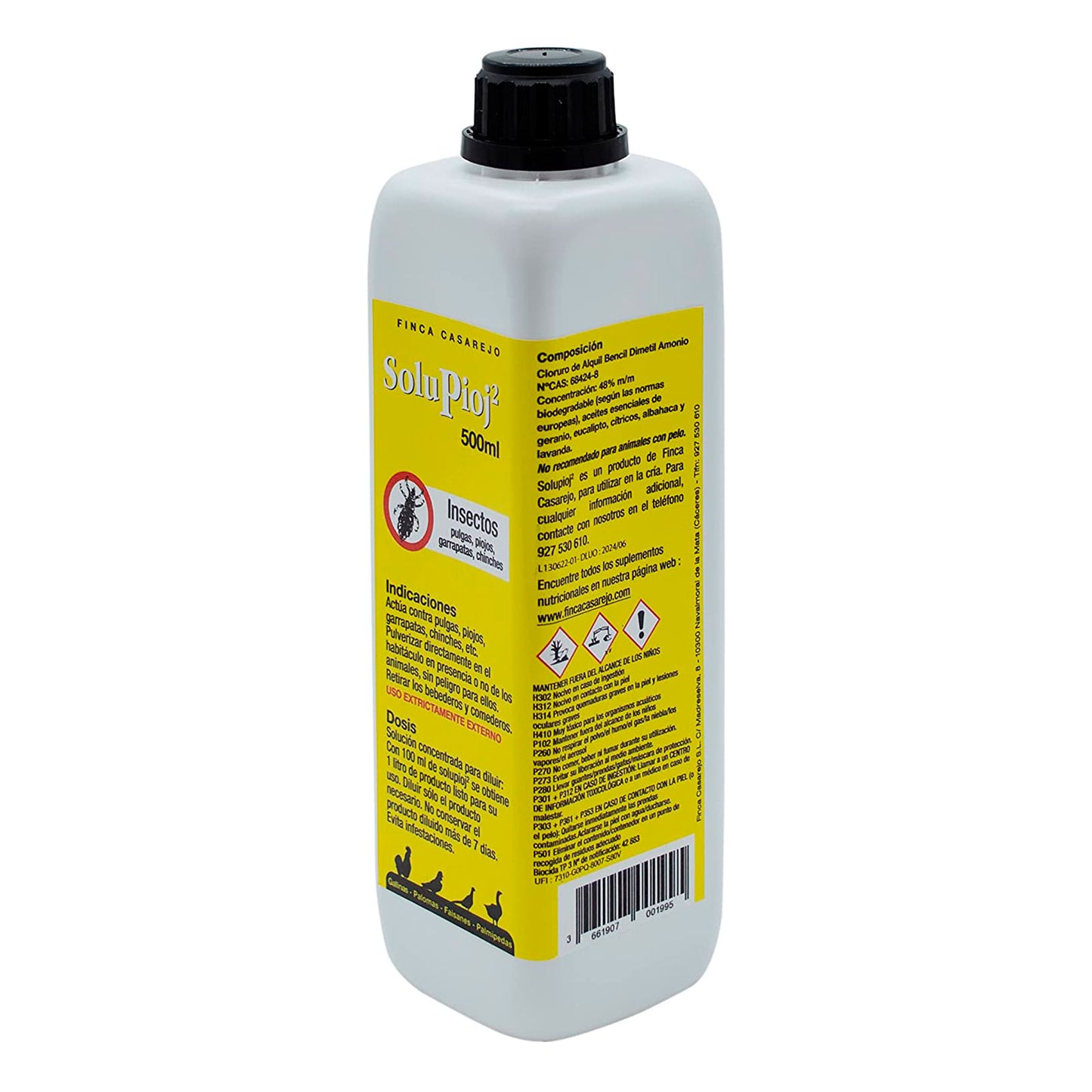 Solupioj (500 Ml) - Producto Biodegradable - Previene Los Parásitos Externos Como Piojillo, Ácaro Rojo, Garrapatas_2