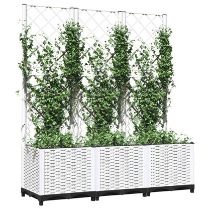 Macetero De Jardín Blanco 120 X 40 X 136 Cm_2