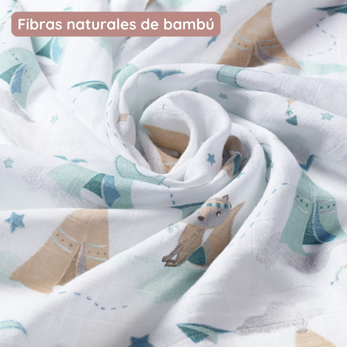 Babyono Pack 3 Muselinas Natural Bambú Organico 70x70 Cm | Suavidad Superior Que Respeta La Piel De Tu Bebé_1