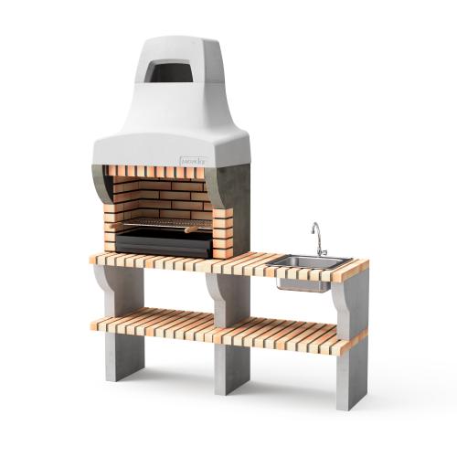 Churrasqueira Bailen Plus com bancada e lava-loiça Movelar
