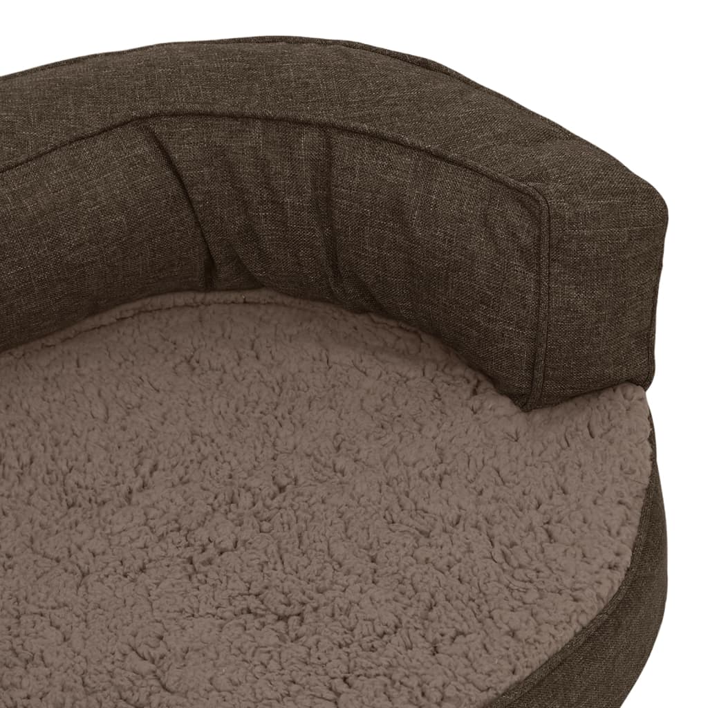 Vidaxl Colchón De Cama De Perro Ergonómico Aspecto Lino Marrón 75x53cm_5