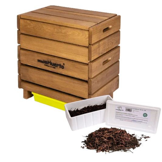 Pacote completo de vermicompostagem para fruteiras multi-pomares