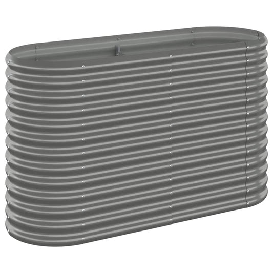 Jardinera Arriate Acero Galvanizado Gris 114x40x68 Cm_0