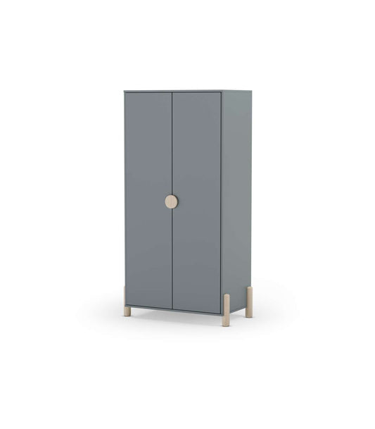 Armario 2 Puertas Abatible Emma Acabado Verde Kaki/cera Blanca, 92.8cm(ancho) 45cm(fondo)_0