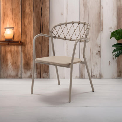 Silla De Exterior Esso Capuchino - Aluminio Ligero Y Resistente 60x80x105cm - Well Home_2