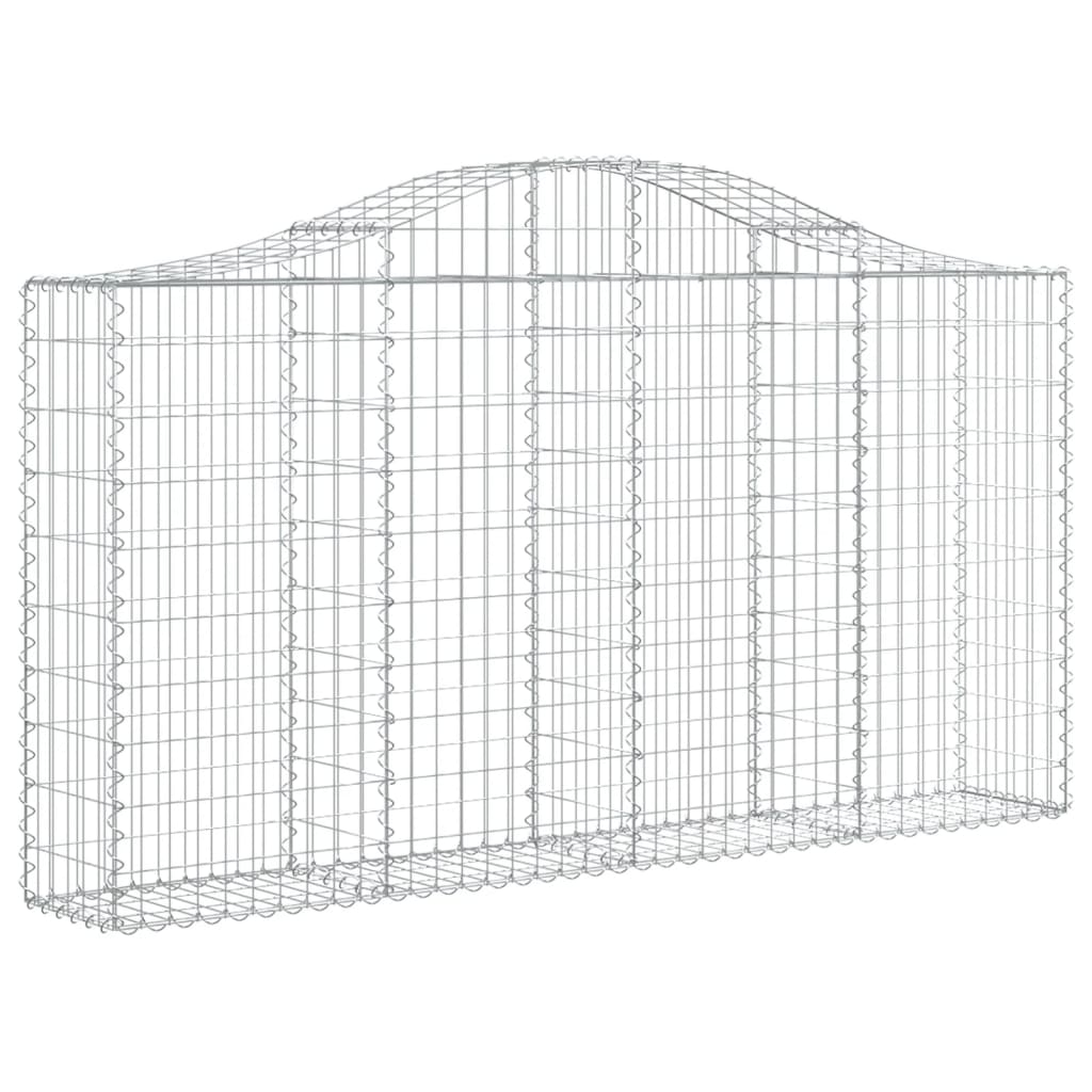 Cestas De Gaviones 2 Uds Forma De Arco Hierro 200x30x100/120 Cm_2