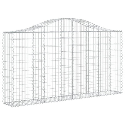 Cestas De Gaviones 2 Uds Forma De Arco Hierro 200x30x100/120 Cm_2