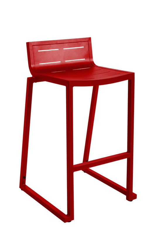 Lote De 4 Taburetes De Jardín De Aluminio Inari Red Pepper 47x48x86cm - Silla De Jardín_0