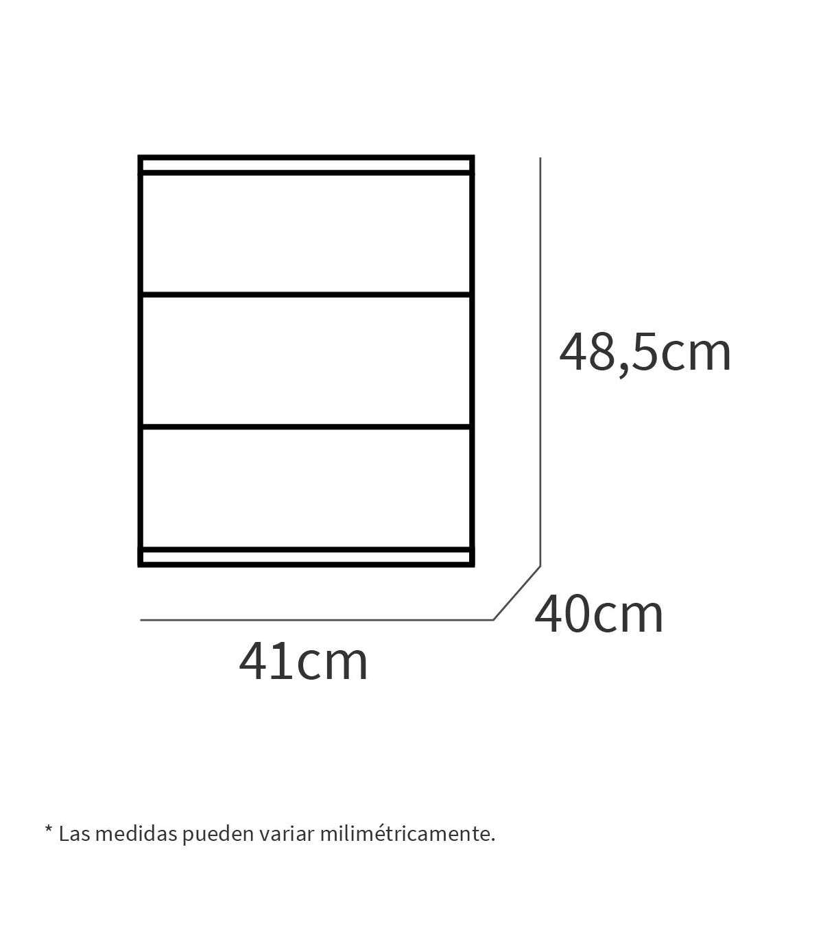 Mesita De Noche 3 Cajones Dana Acabado Roble Gold, 45 Cm(alto)38 Cm(ancho)34 Cm(fondo)_4